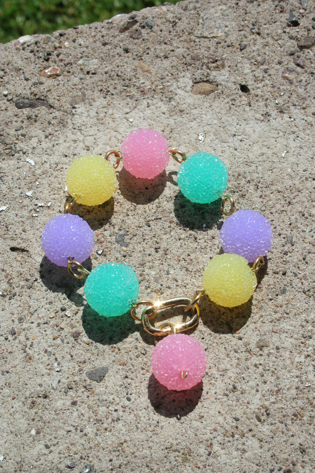 Faux Candy Gumdrop Charm Bracelet