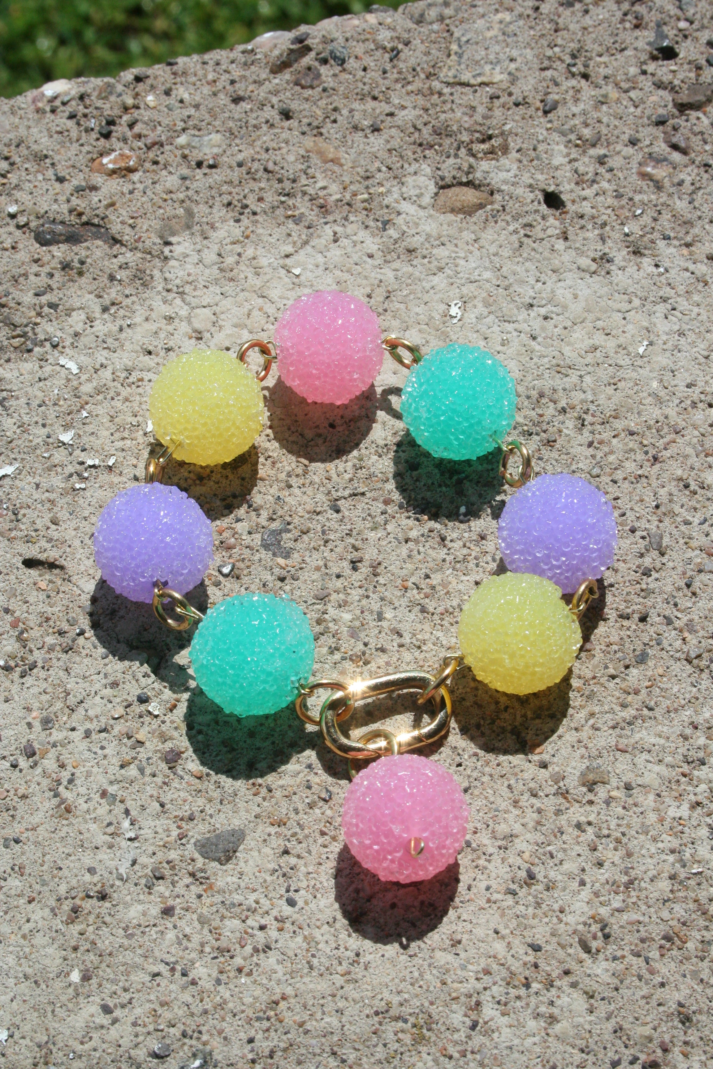 Faux Candy Gumdrop Charm Bracelet