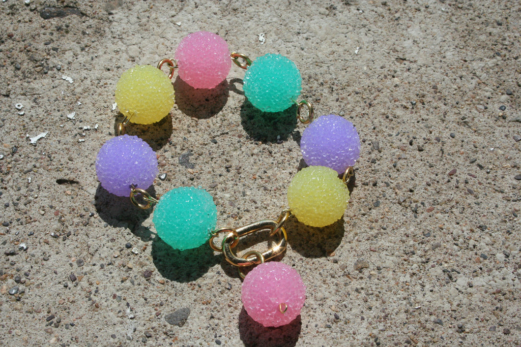 Faux Candy Gumdrop Charm Bracelet