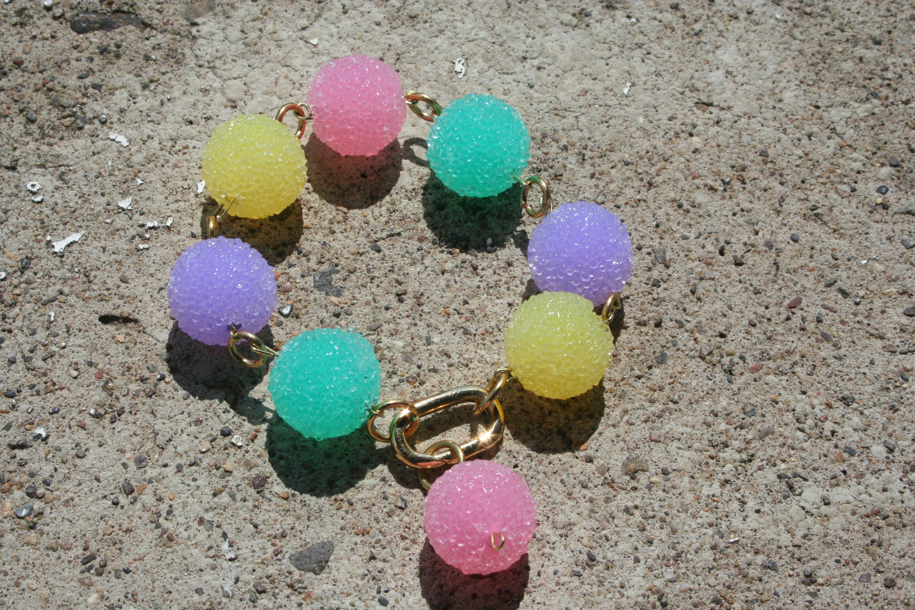 Faux Candy Gumdrop Charm Bracelet